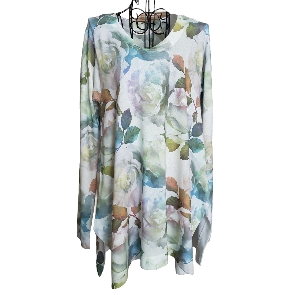 🌻Soft Surroundings Floral Tunic Top, Size XS